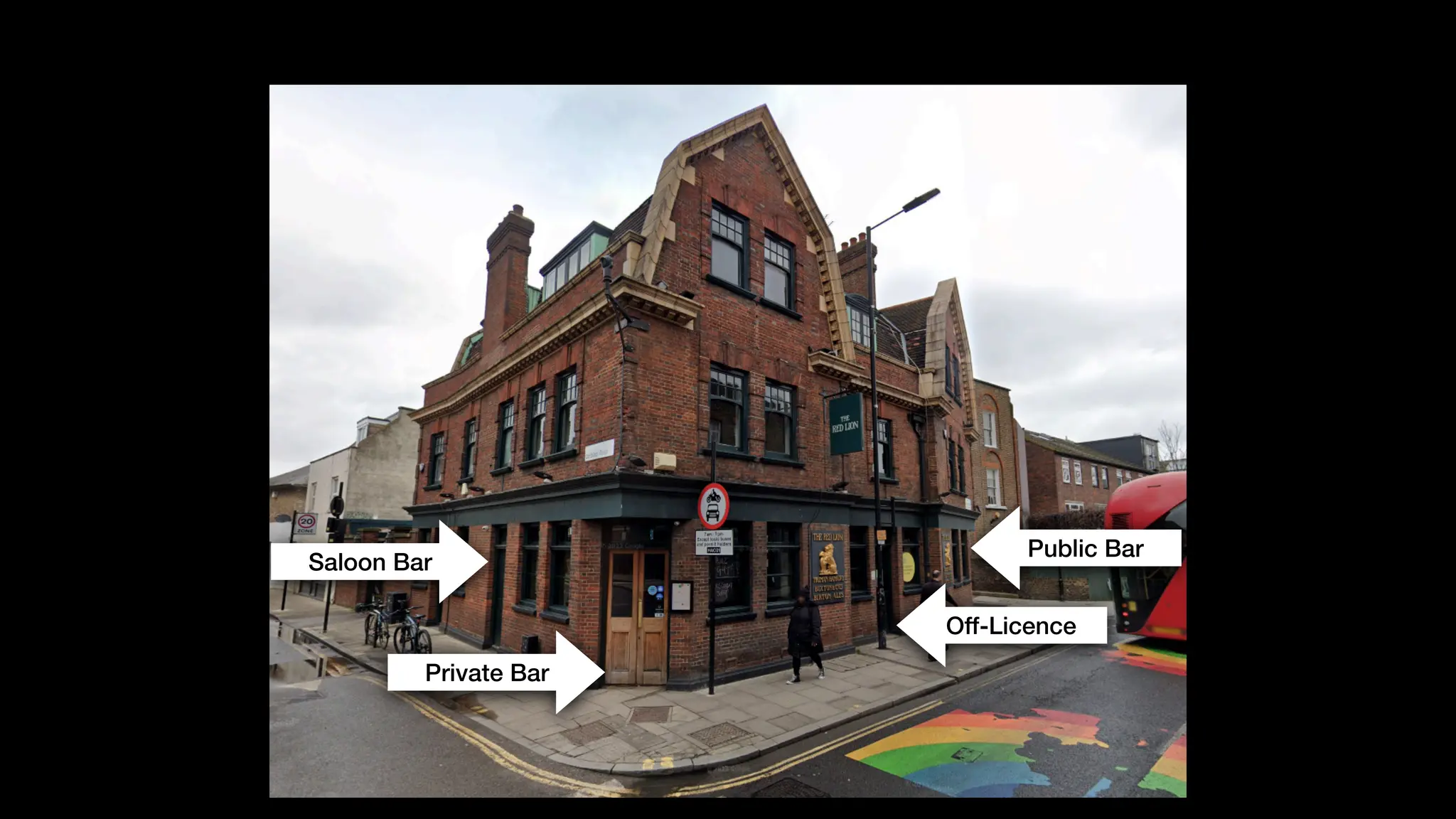 Saloon Bar
Private Bar
Off-Licence
Public Bar
 