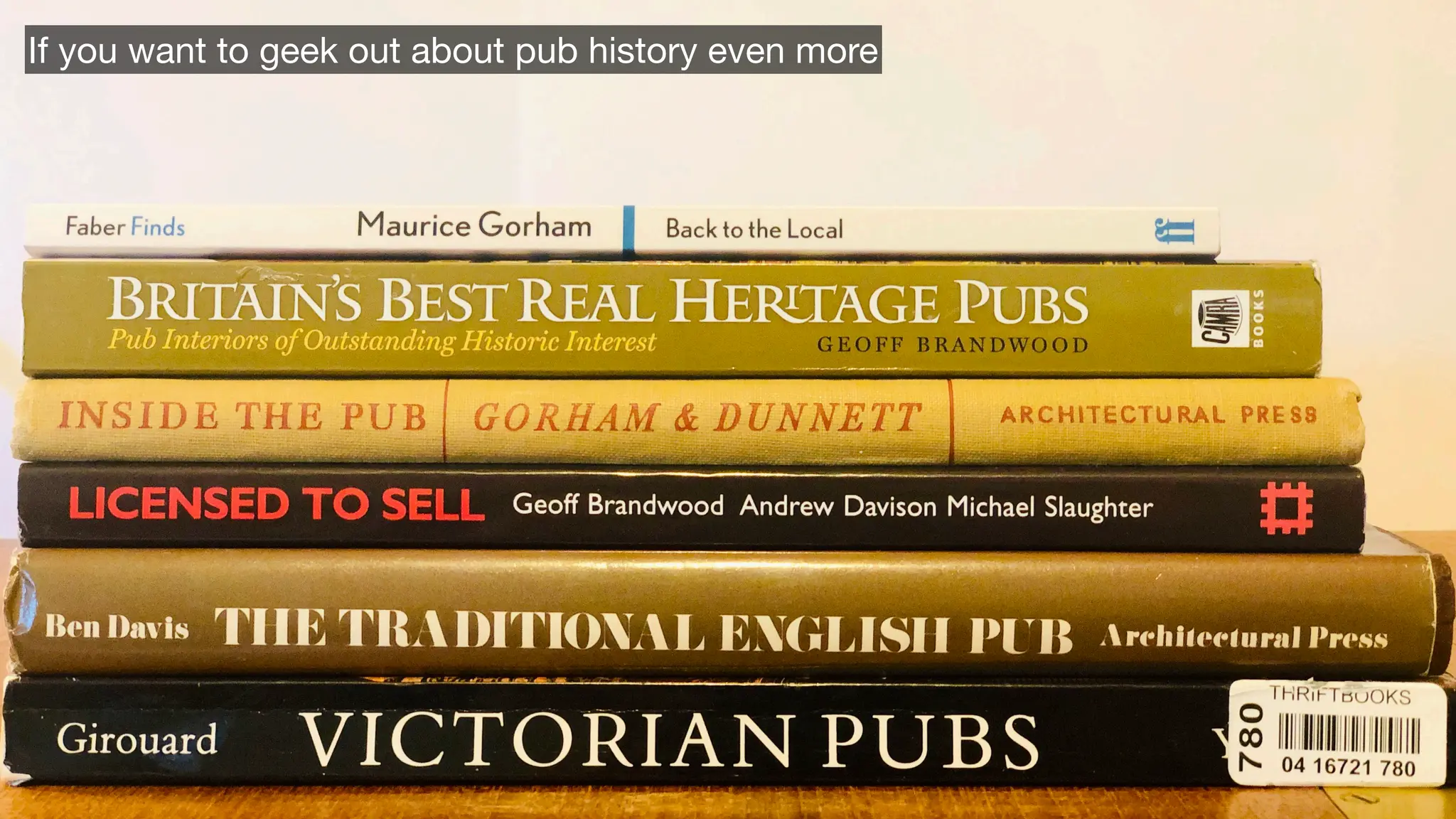 If you want to geek out about pub history even more
 
