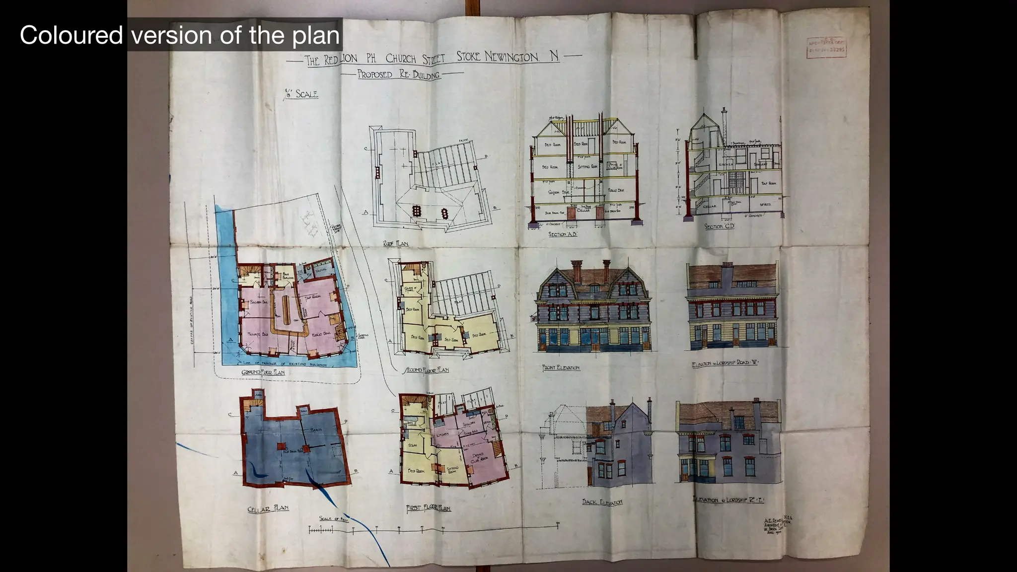 Coloured version of the plan
 