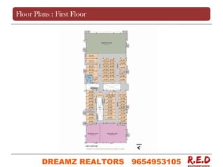 Floor Plans : First Floor
DREAMZ REALTORS 9654953105
9654953105
 