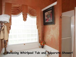 Relaxing Whirlpool Tub and Separate Shower! 