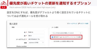 優先度が高いチケットの更新を通知するオプション
Patch redmine-32628: Notify users about high issues (only)1.1
 