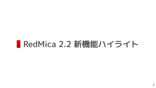 RedMica 2.2 新機能ハイライト

 
