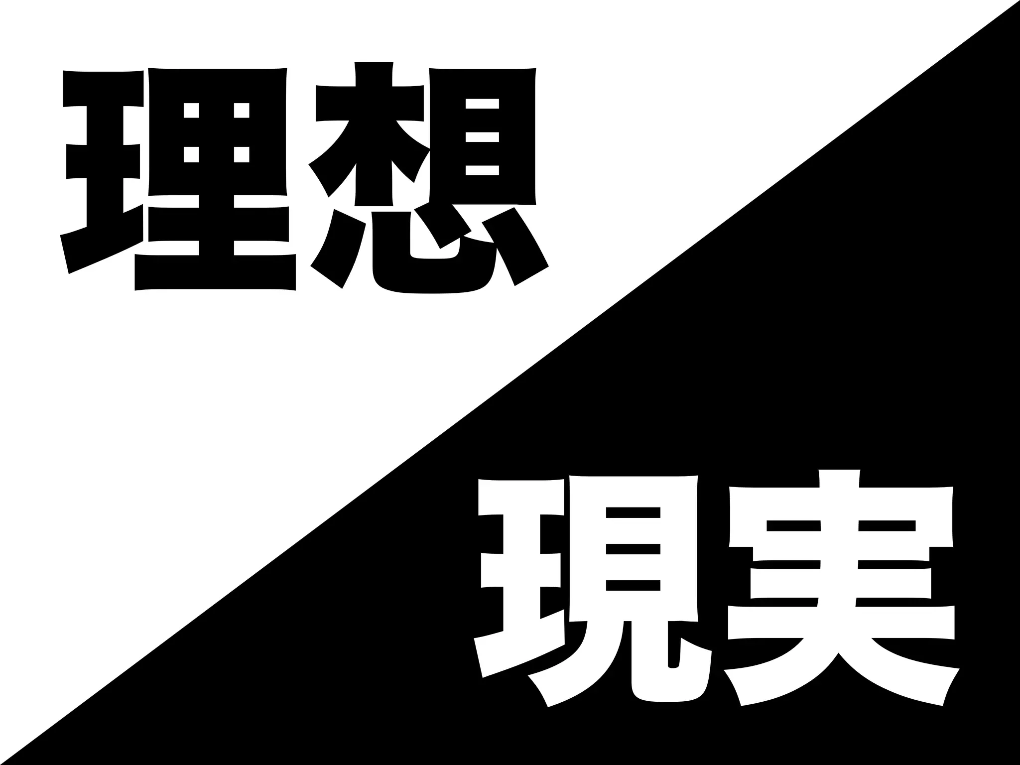 理想
現実
 