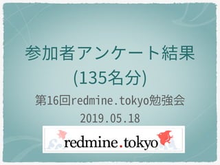 Redmine.tokyo 16 questionnaire