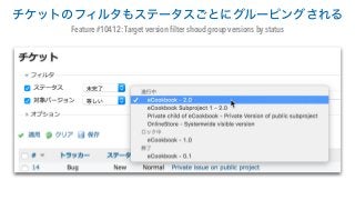 Feature #10412: Target version ﬁlter shoud group versions by status
 