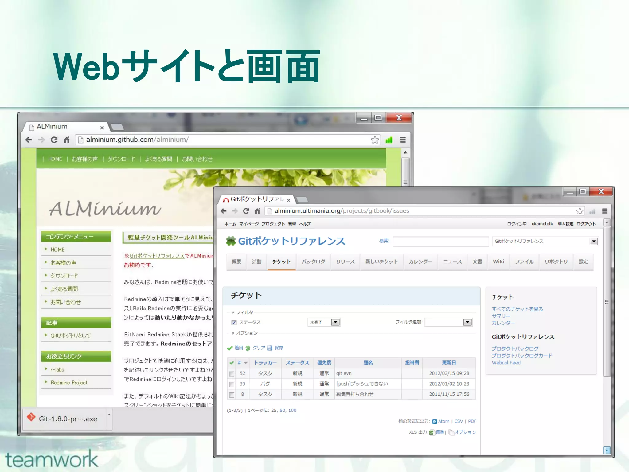 Webサイトと画面 