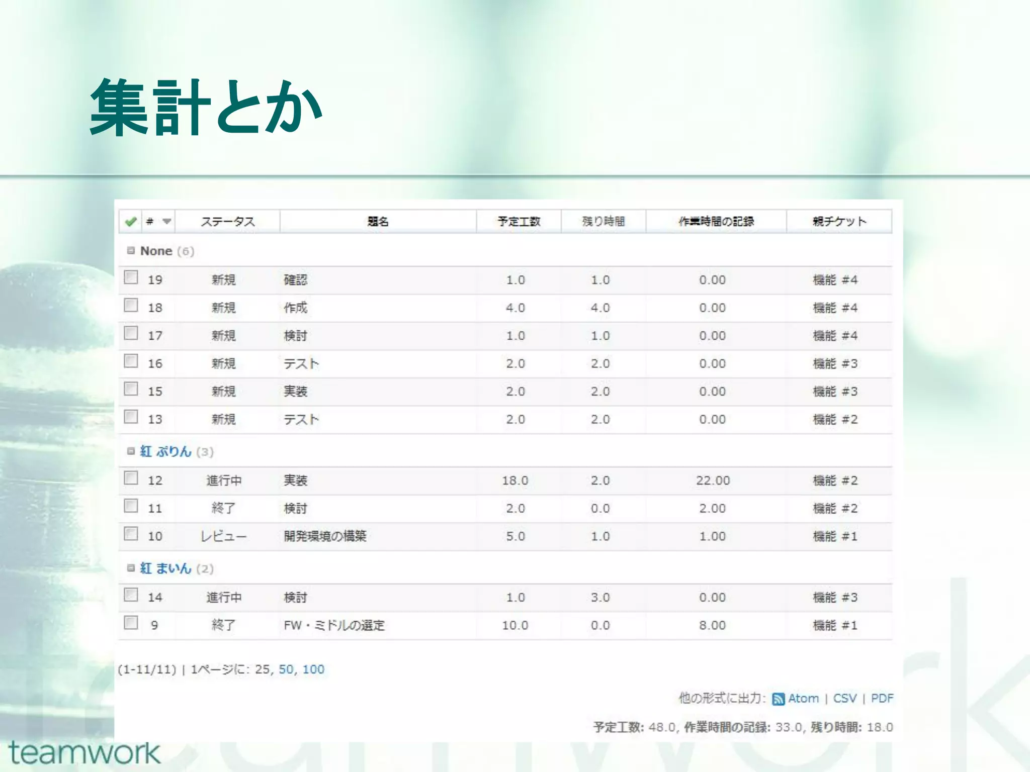 集計とか 