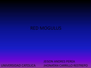 RED MOGULUS
JEISON ANDRES PEREA
JHONATAN CARRILLO RESTREPOUNIVERSIDAD CATOLICA
 