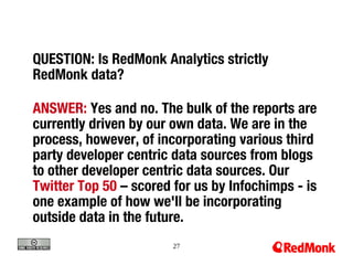 An Introduction to RedMonk Analytics