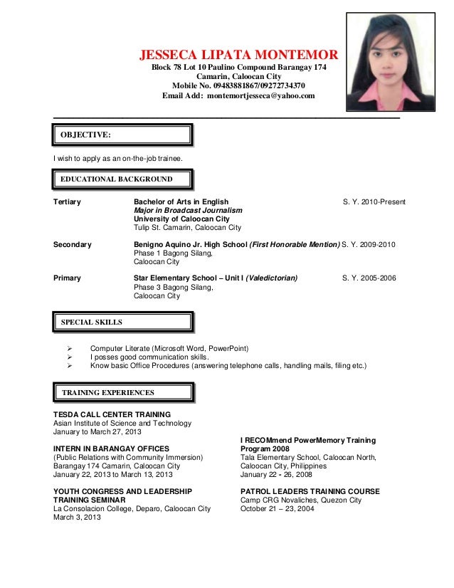 Red official resume of jesseca