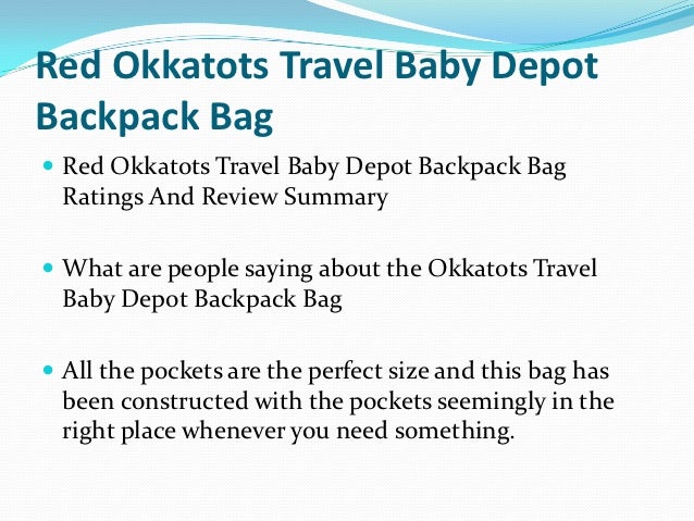 okkatots travel baby depot backpack bag