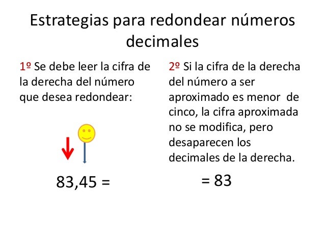 Resultado de imagen de redondeo de numeros decimales