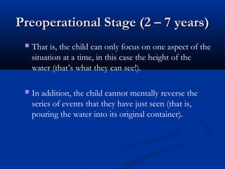 piaget stages conservation