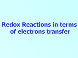 Redox electron transfer | PPT