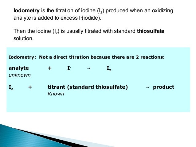 redox titration titrations