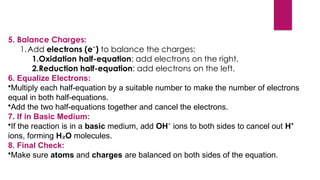 Science 1- Redox Reactions and Balancing Techniques | PPTX