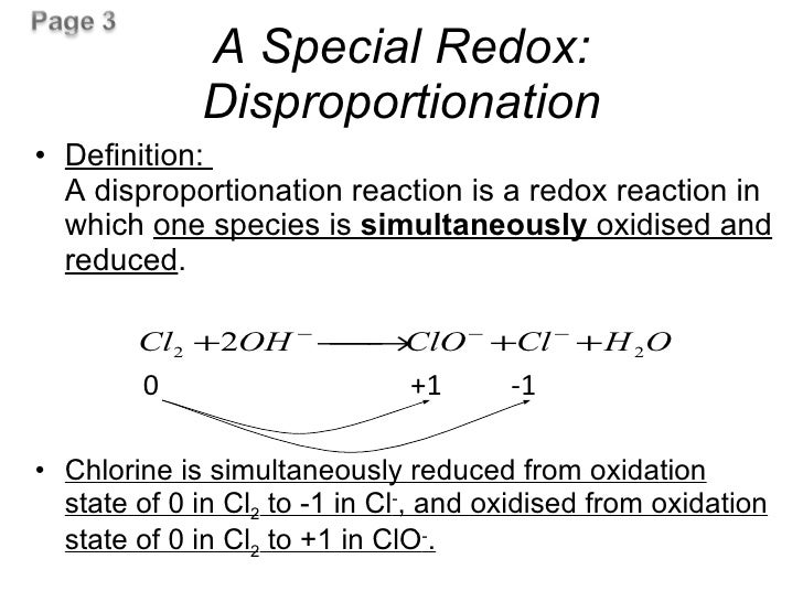 Redox reactions