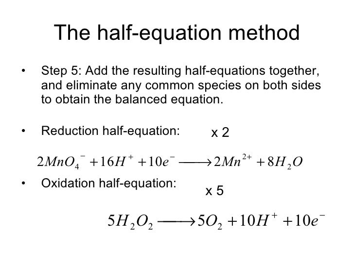 Redox reactions
