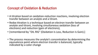 Comprehensive Guide to Redox Titration Techniques and Applications | PDF