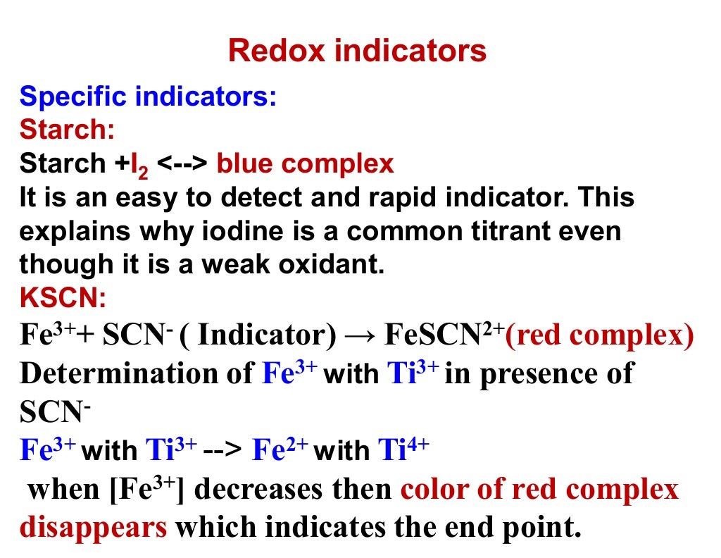 Redox titrations mode]