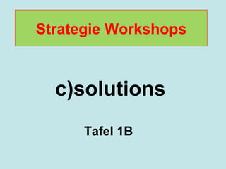 Strategie Workshops



  c)solutions
      Tafel 1B
 