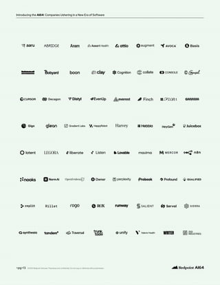 Introducing the AI64: Companies Ushering in a New Era of Software
<pg>13 ©2025 Redpoint Ventures. Proprietary and confidential. Do not copy or distribute without permission.
 