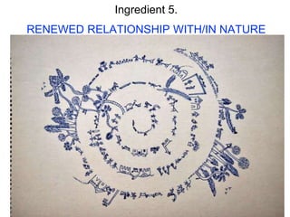 Ingredient 5.
RENEWED RELATIONSHIP WITH/IN NATURE
 