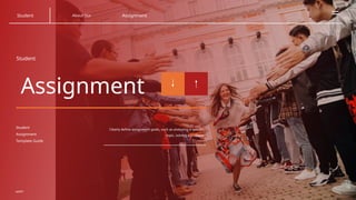Red Project Assignment Background Red Professional and Minimalist Assignment Template for Students.pptx