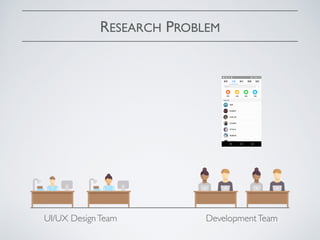 RESEARCH PROBLEM
UI/UX DesignTeam DevelopmentTeam
 