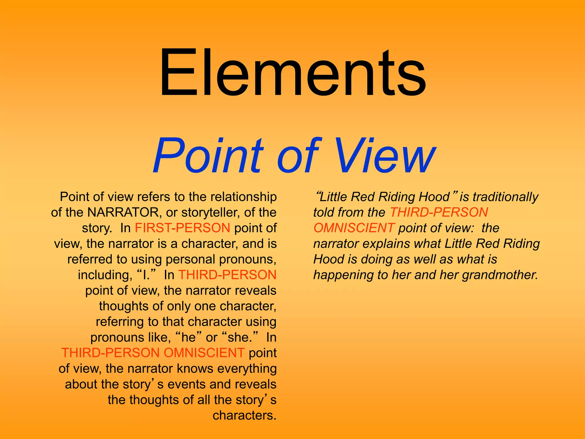 Red riding hood and plot | PPT