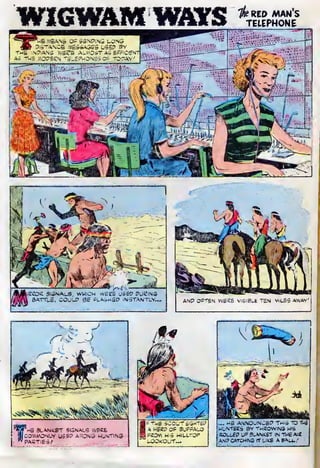 WIGWAM WAYS to
1
RED MANS
TELEPHONE
.., Wg ANNOUNC&P TMi5 TD Th£
HUNTgl?5 SV THROWING HIS
ROUUP UP BLANKET IN THE A)2
ANP CATCHING IT LIKE A BAu./
 