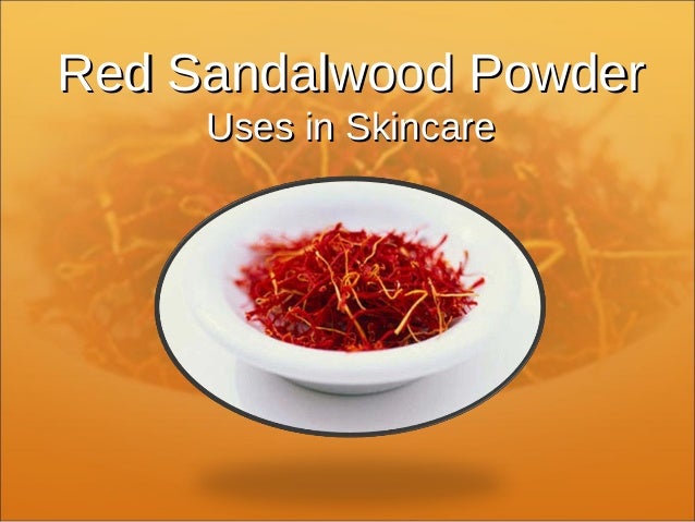 Red Sandalwood Powder Uses In Skincare