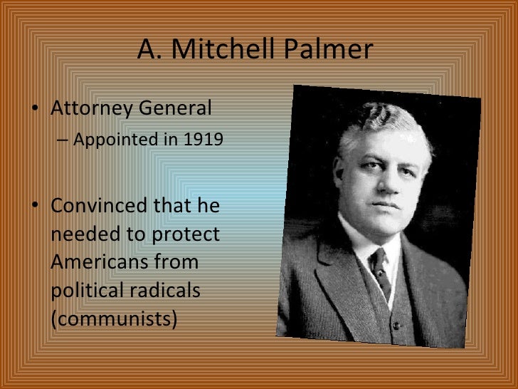 Red scare Palmer raids