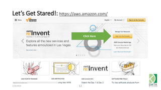 Let’s Get Stared!: https://aws.amazon.com/ 
12/6/2014 12 
Click Here 
 