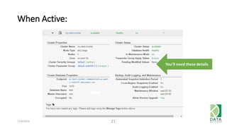 When Active: 
12/6/2014 21 
You’ll need these details 
 
