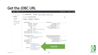 Get the JDBC URL 
12/6/2014 24 
Copy this 
 