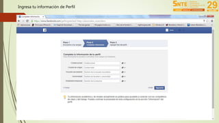 Ingresa tu información de Perfil 
 