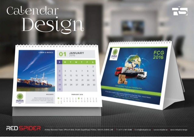 business calendar design