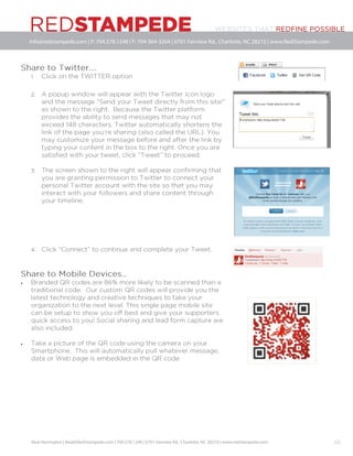 REDSTAMPEDE                                                                              WEBSITES THAT REDFINE POSSIBLE
    Info@redstampede.com | P: 704.578.1248 | F: 704-364-3264 | 6701 Fairview Rd., Charlotte, NC 28210 | www.RedStampede.com














    Neal Harrington | Neal@RedStampede.com | 704.578.1248 | 6701 Fairview Rd., Charlotte, NC 28210 | www.redstampede.com      55
 