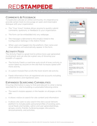 REDSTAMPEDE                                                                              WEBSITES THAT REDFINE POSSIBLE
    Info@redstampede.com | P: 704.578.1248 | F: 704-364-3264 | 6701 Fairview Rd., Charlotte, NC 28210 | www.RedStampede.com













































    Neal Harrington | Neal@RedStampede.com | 704.578.1248 | 6701 Fairview Rd., Charlotte, NC 28210 | www.redstampede.com      56
 