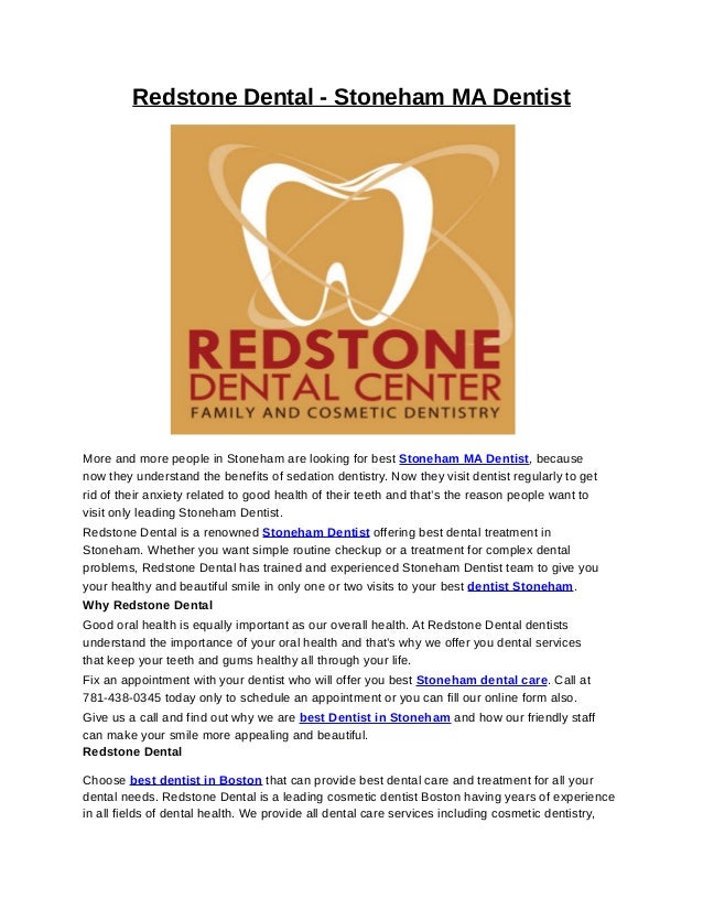 Redstone Dental Stoneham MA Dentist