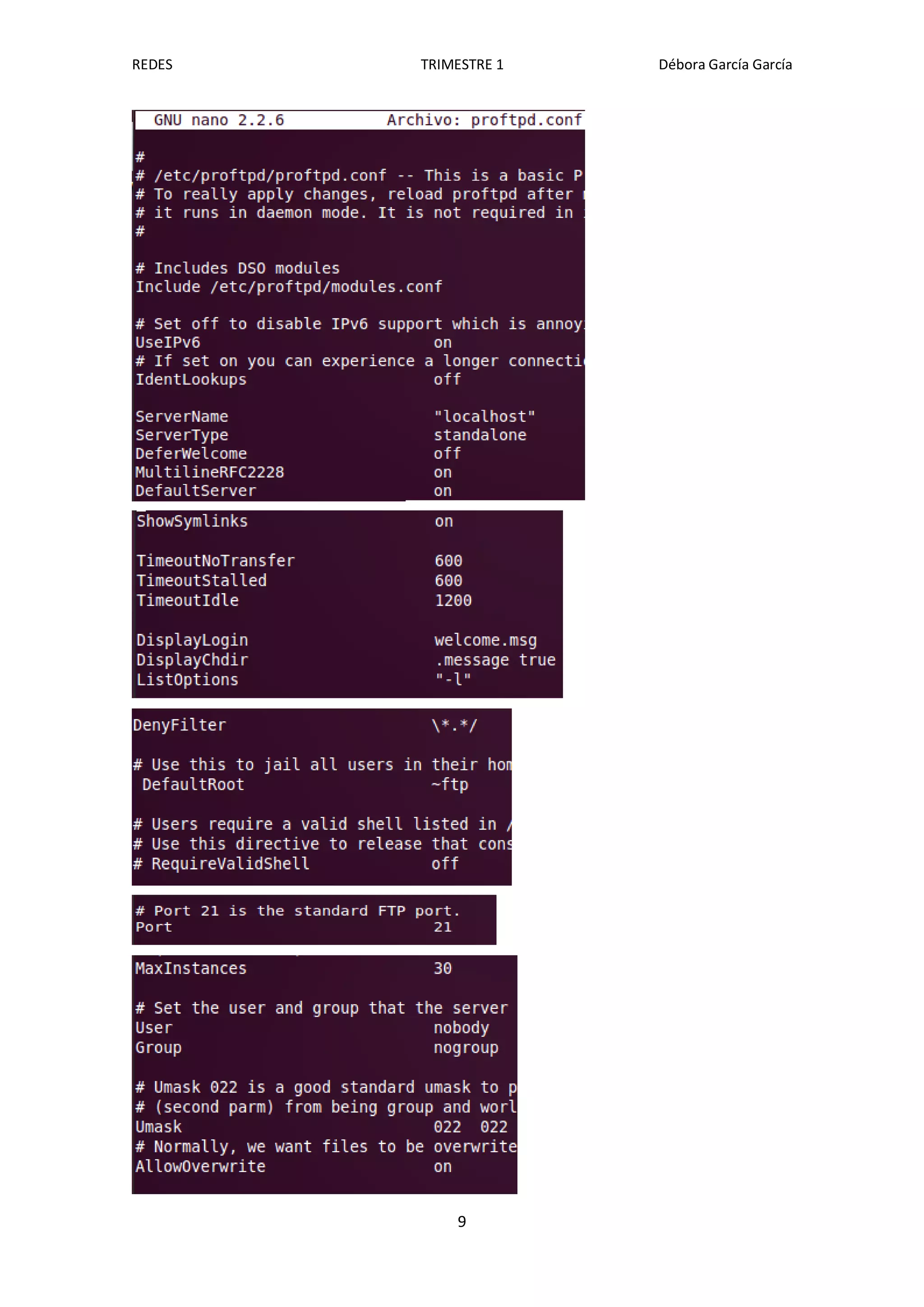 REDES   TRIMESTRE 1   Débora García García




            9
 