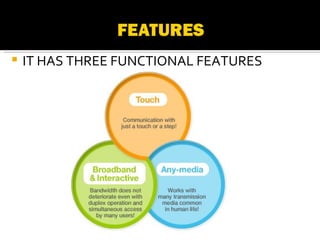 IT HAS THREE FUNCTIONAL FEATURES 