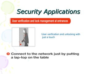 Security Applications


        User verification and unlocking with
        just a touch
 