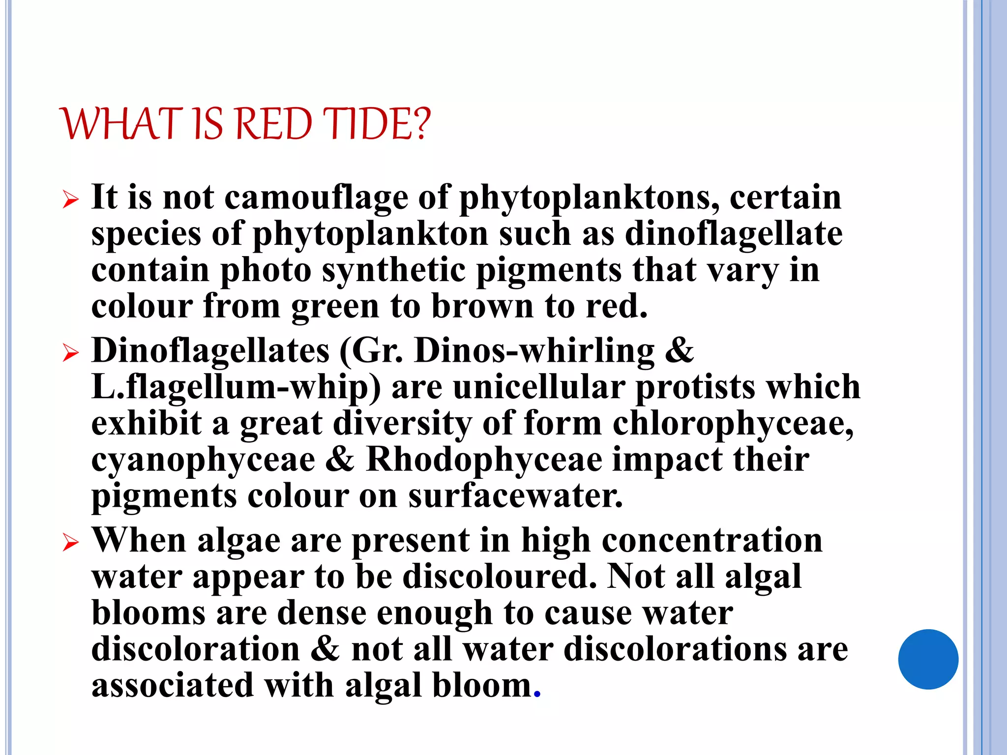 Red tide effect on marine fauna | PPTX