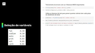 Seleção de variáveis
 