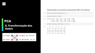 PCA
5. Transformação dos
Dados
 