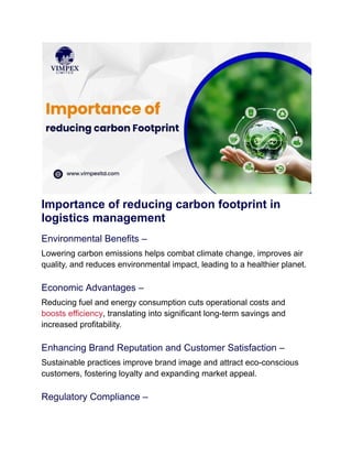 Reduce Carbon Footprint in logistics management.pdf