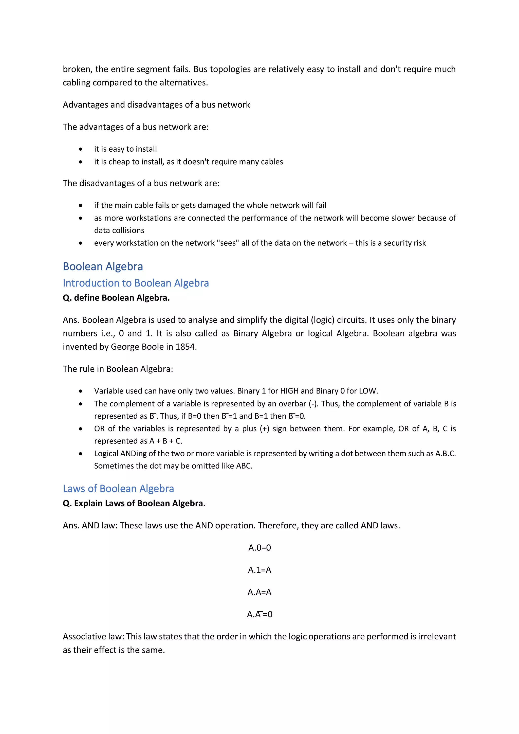 Reduce course notes class xi